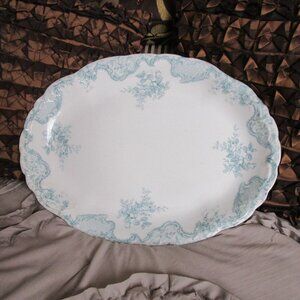 large antique transferware platter